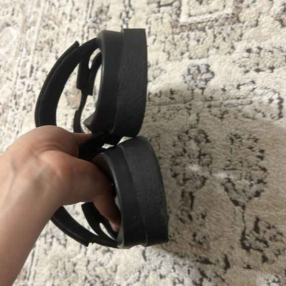 Steve Madden Black Leather Sandal - Picture 5 of 12